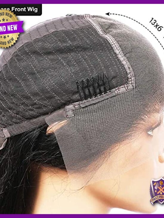 18 Inch Brazilian Human Hair Lace Front Wig Glueless Pre-Plucked 150% Density main image 4